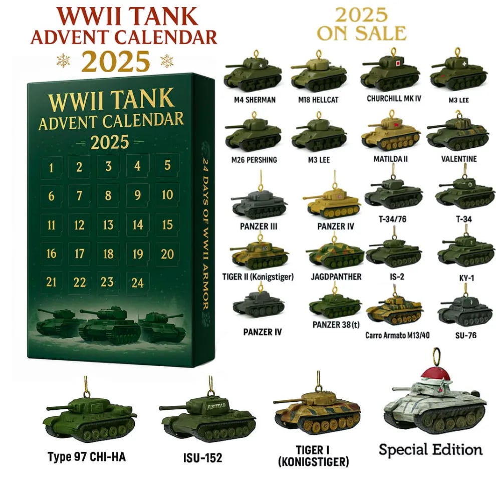 2025 Wwii Tank Advent Calendar Christmas Advent Calendar Xmas Gifts For Military Lovers