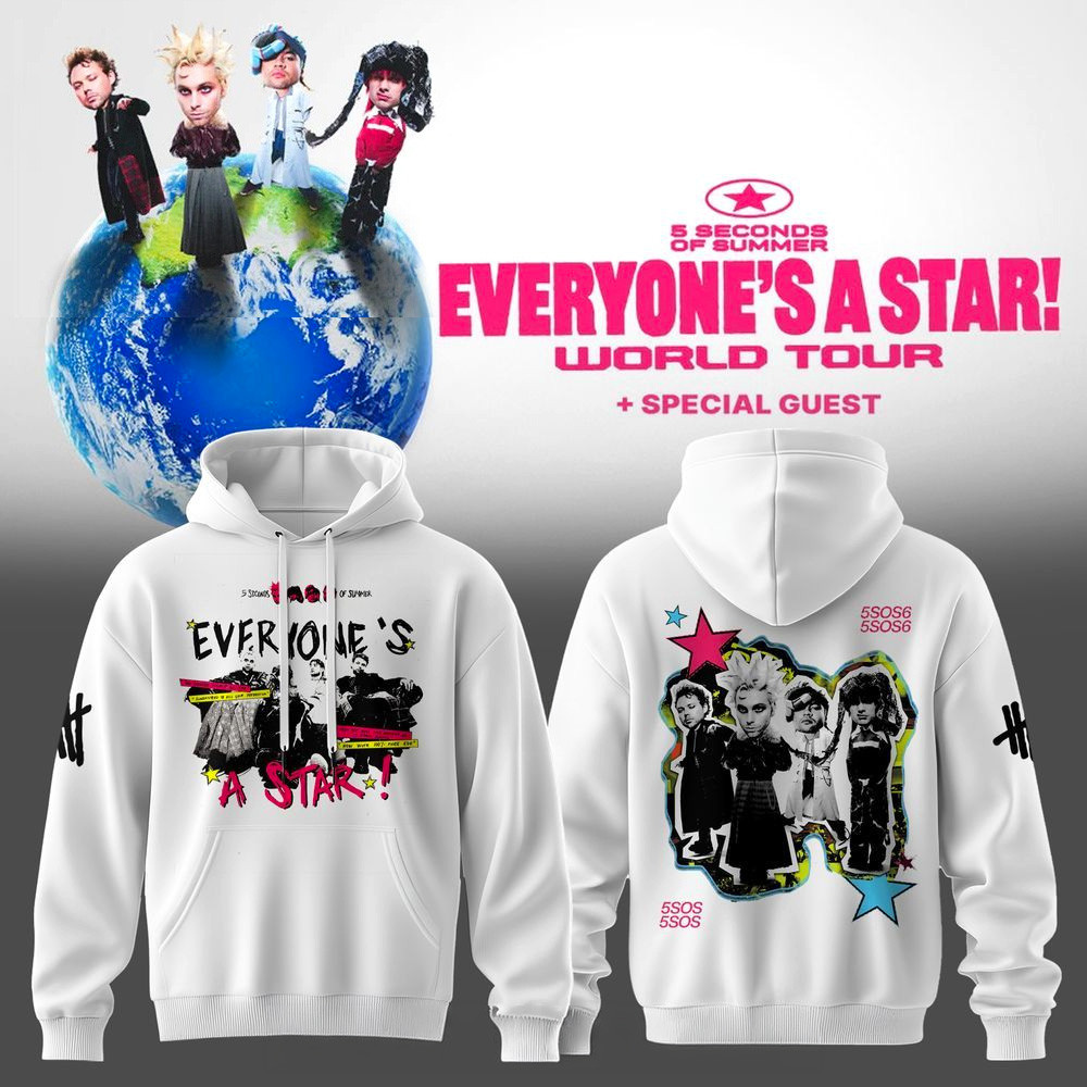 2026 5SOS Everyone's A Star Album World Tour Hoodie 5 Seconds Of Summer Merch Gifts For BFF