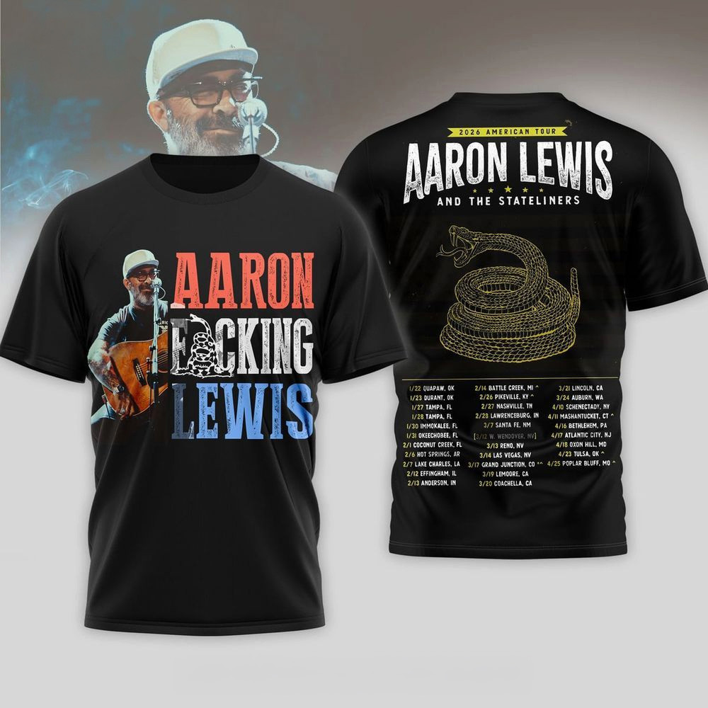 2026 American Tour Aaron Lewis And The Stateliners T-Shirt Aaron Lewis Merch Fans Gifts