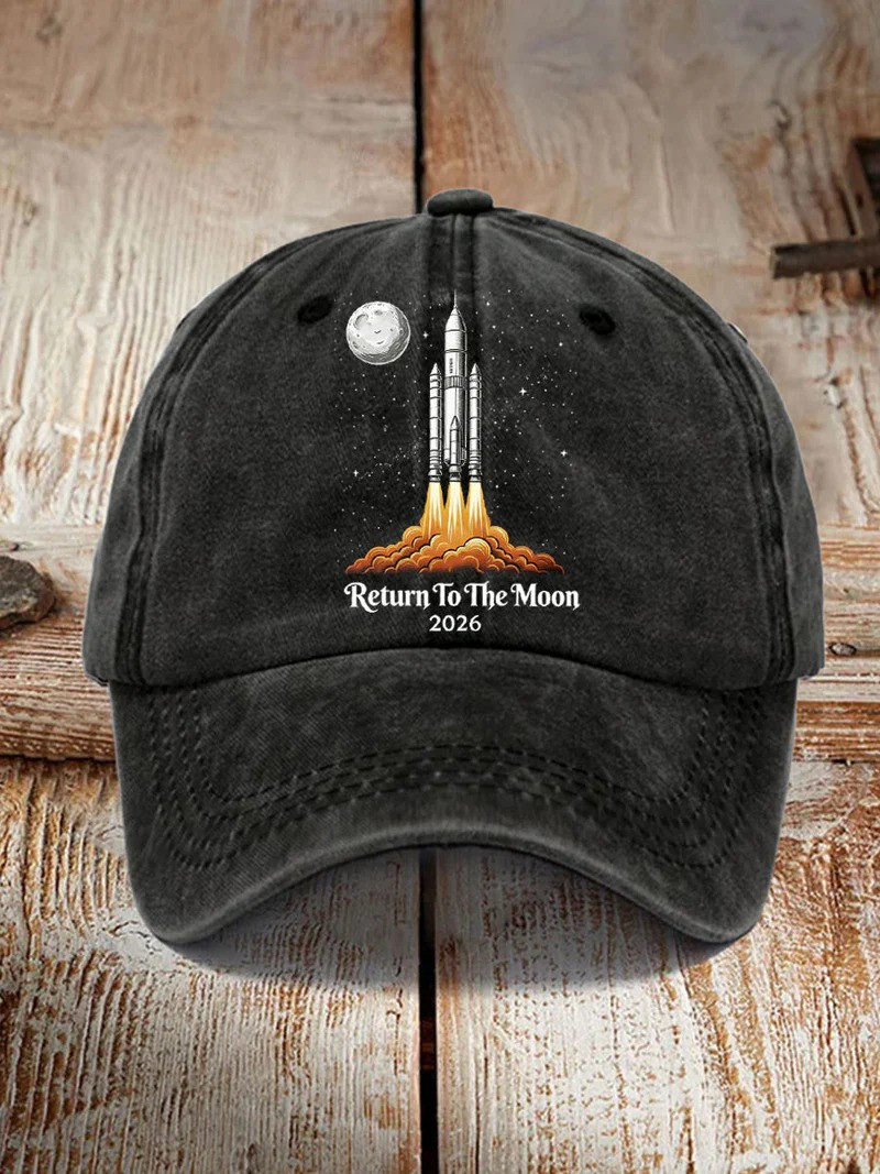 2026 Back To The Moon Baseball Cap NASA Artemis Moon Mission Hat Gift For Space Lovers