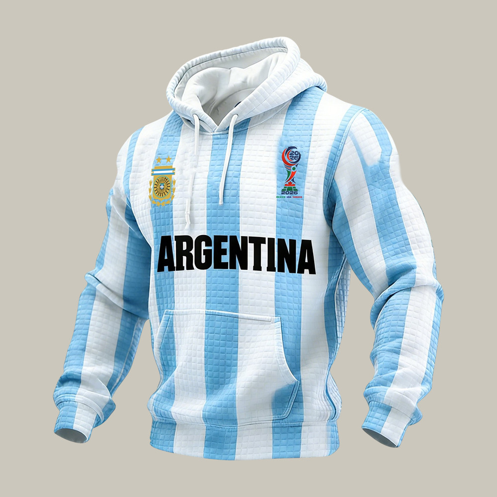 2026 FIFA World Cup Argentina Hoodie Argentina Soccer Fan Apparel Present For Husband