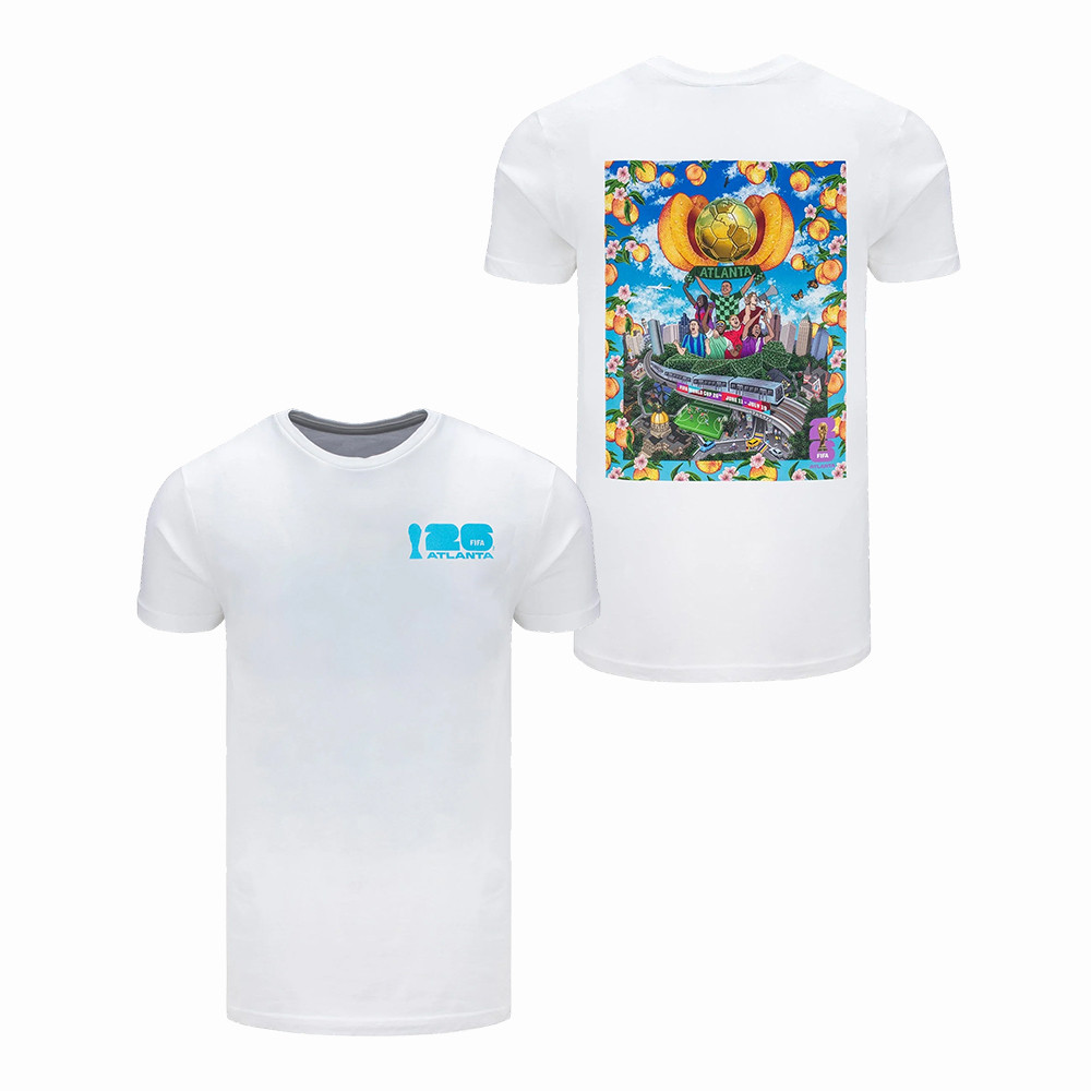 2026 FIFA World Cup Atlanta Host City Poster Graphic T-Shirt 2026 World Cup Tee Soccer Fans Gift