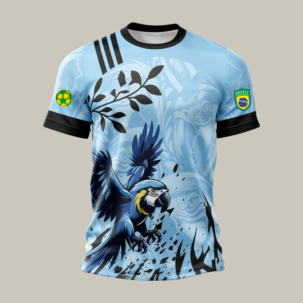 2026 FIFA World Cup Brazil Blue Macaw T-Shirt 2026 FIFA World Cup Shirt Soccer Lover Gifts