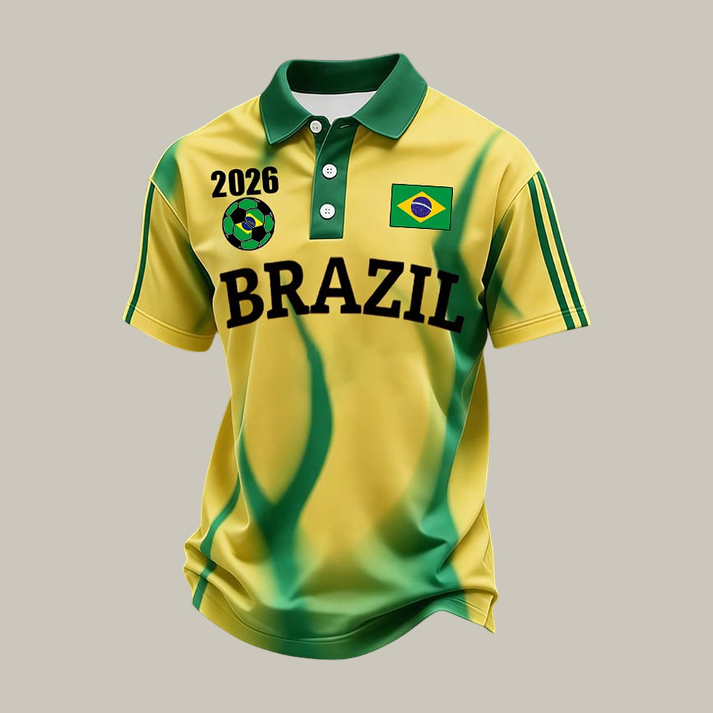 2026 FIFA World Cup Brazil Polo Shirt Soccer Clothes 2026 FIFA World Cup Fan Gift