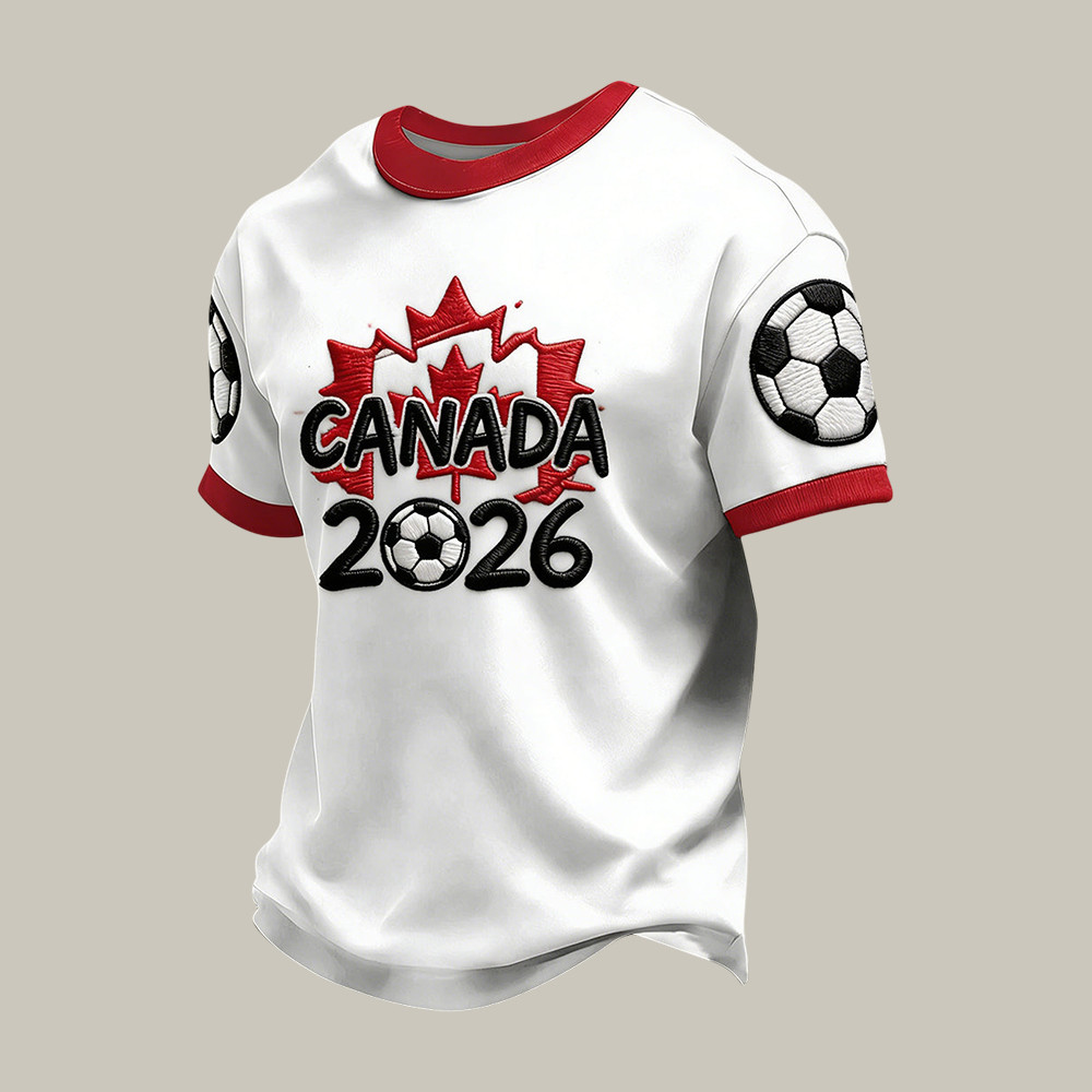 2026 FIFA World Cup Canada Soccer T-Shirt Retro Canada Soccer Maple Leaf Shirt Gift For Husband