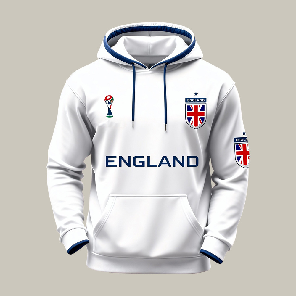 2026 FIFA World Cup England Hoodie Soccer Hooded Sweatshirt Father's Day Gift For Game Day