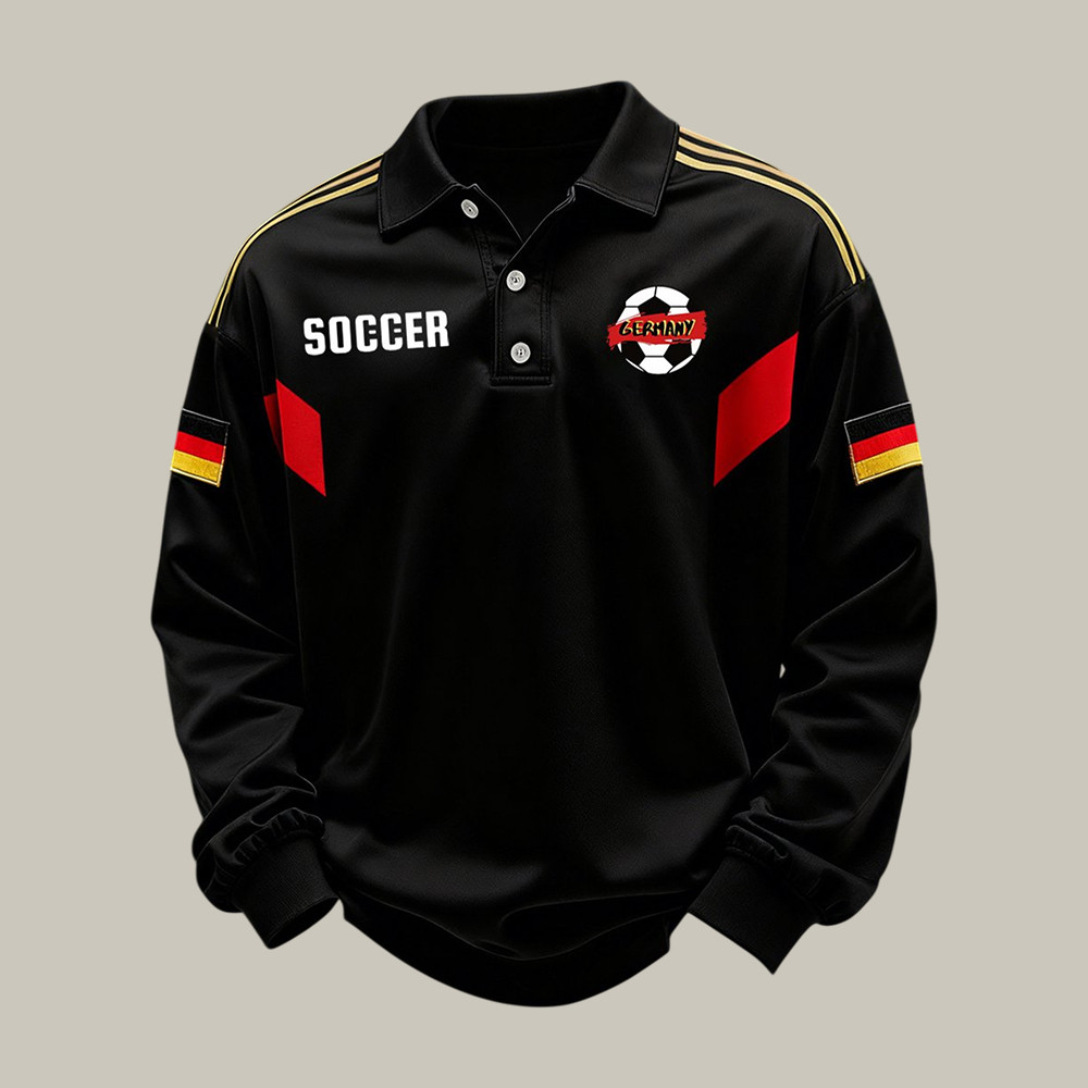 2026 FIFA World Cup Germany Polo Long Sleeve Shirt Soccer Apparel Best Fan Gear