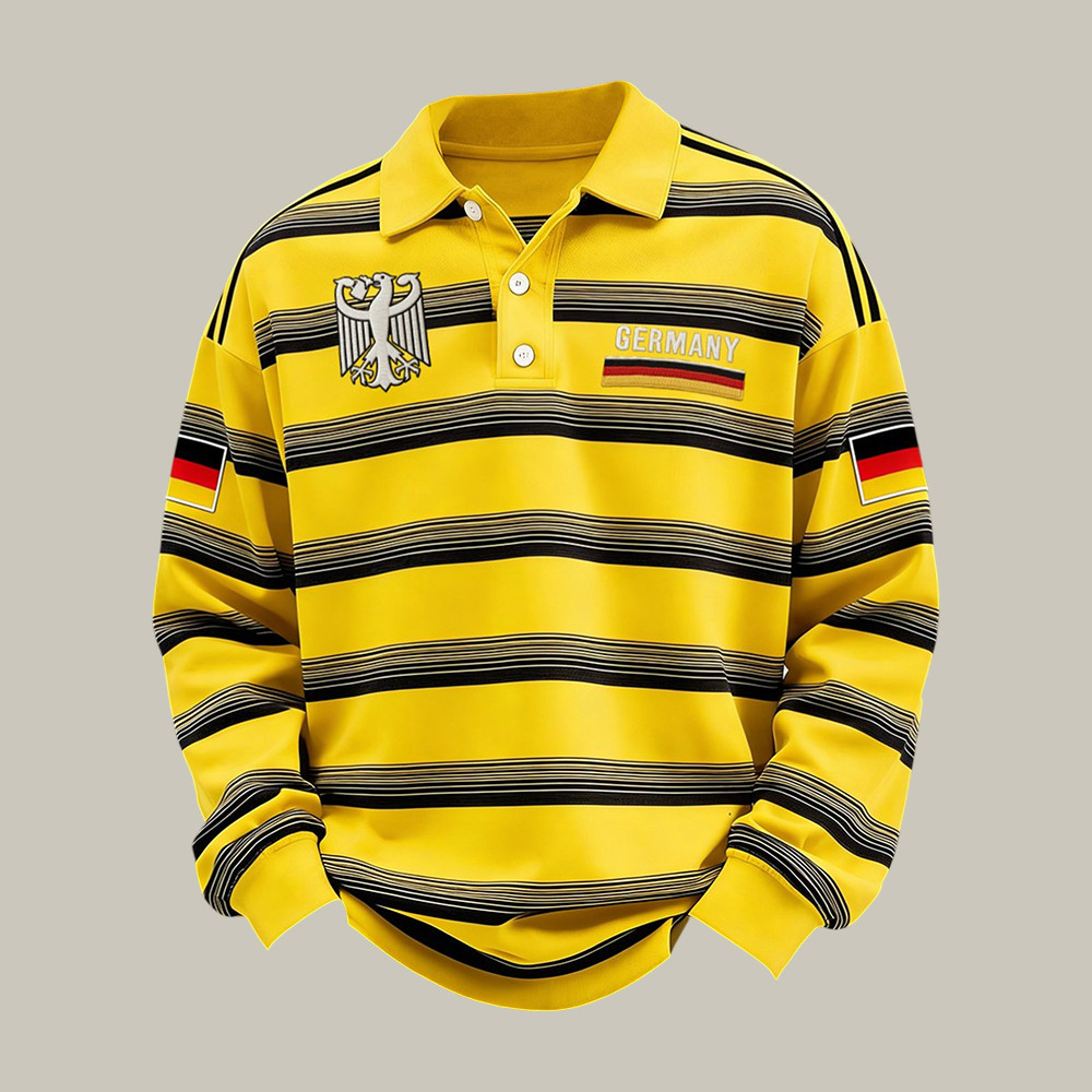 2026 FIFA World Cup Germany Polo Long Sleeve Shirt Soccer Apparel Gift For Father