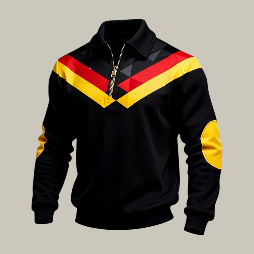 2026 FIFA World Cup Germany Zip Polo Long Sleeve Shirt Game Day Clothing Gift For Soccer Fans
