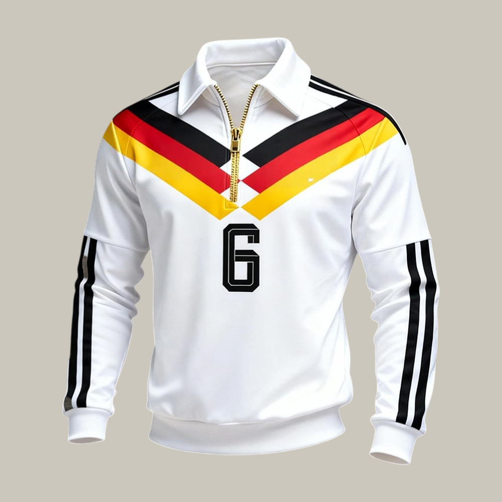 2026 FIFA World Cup Germany Zip Polo Long Sleeve Shirt Soccer Apparel Game Day Gear