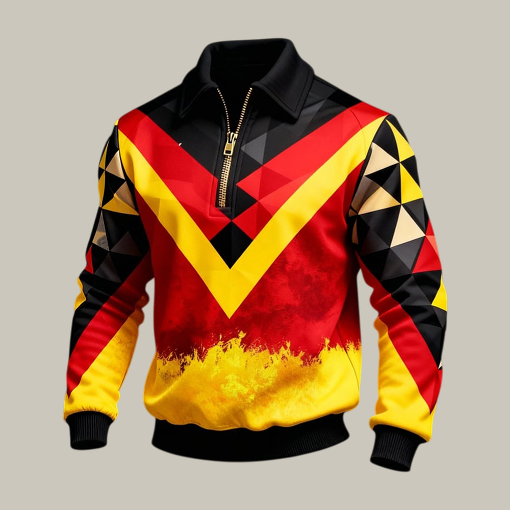 2026 FIFA World Cup Germany Zip Polo Long Sleeve Shirt Soccer Apparel World Cup Gear