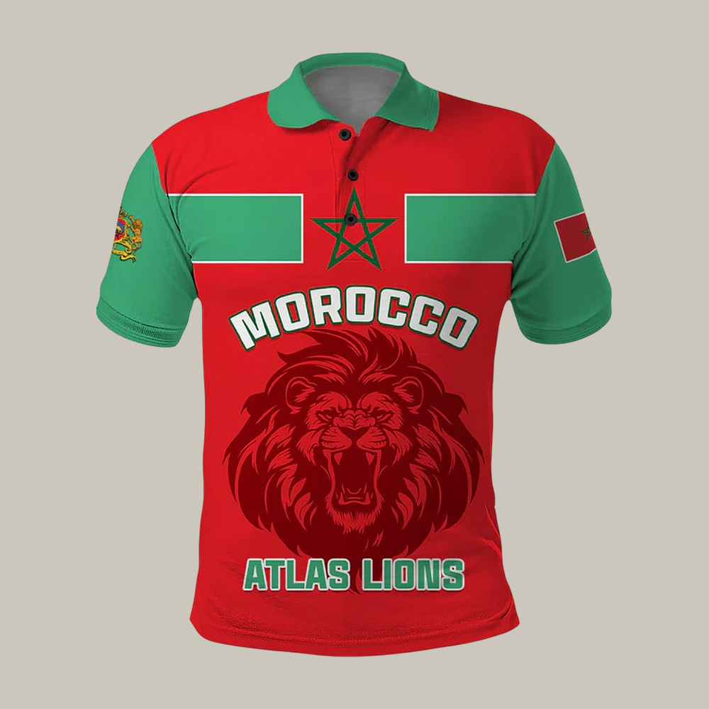 2026 FIFA World Cup Morocco Atlas Lions Polo Shirt 2026 FIFA World Cup Merch Gift For Husband