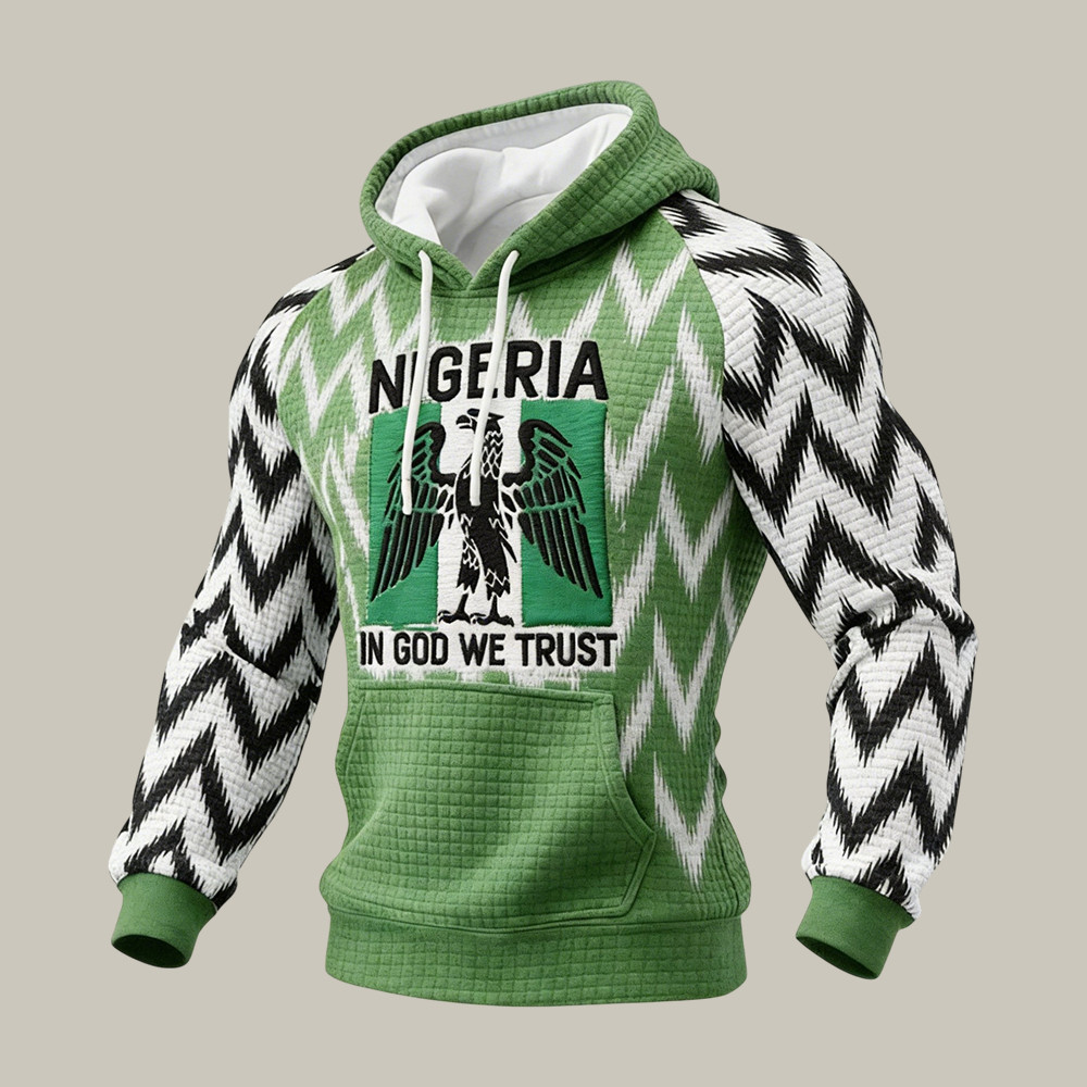 2026 FIFA World Cup Nigeria Hoodie In God We Trust Soccer Apparel Father's Day Gift For Fans
