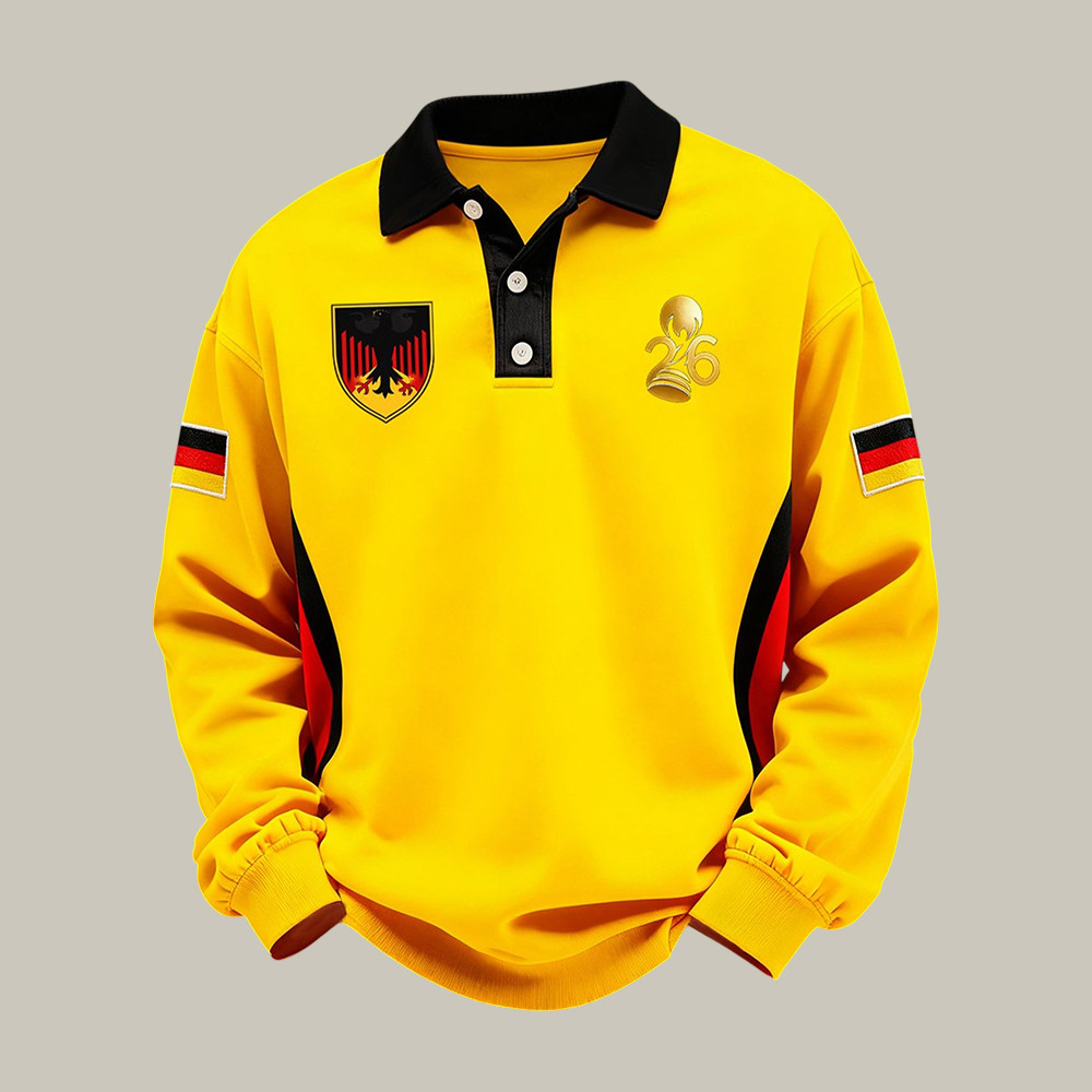 2026 FIFA World Cup Polo Long Sleeve Shirt Germany Soccer Fan Apparel Present For Dad