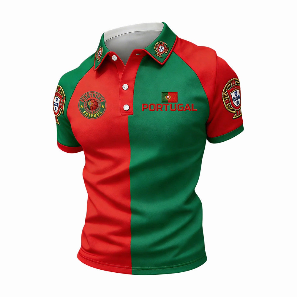 2026 FIFA World Cup Portugal Polo Shirt Soccer Merch 2026 World Cup Gift For Father
