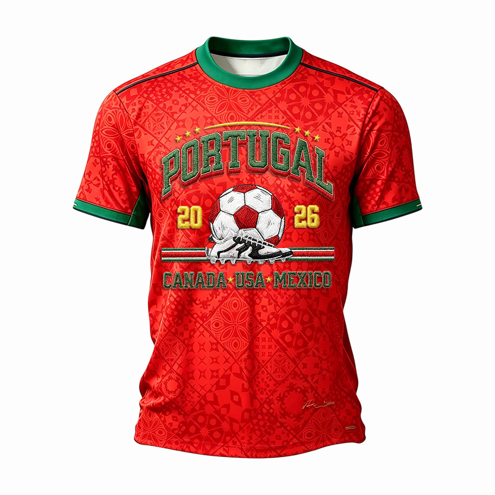 2026 FIFA World Cup Portugal T-Shirt 2026 World Cup Host Nations Clothes Soccer Gear