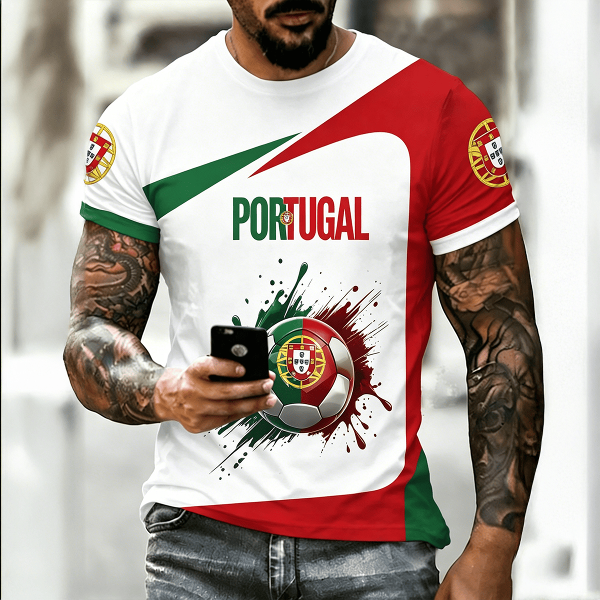 2026 FIFA World Cup Portugal T-Shirt Portugal National Soccer Clothes Fan Gift For Him