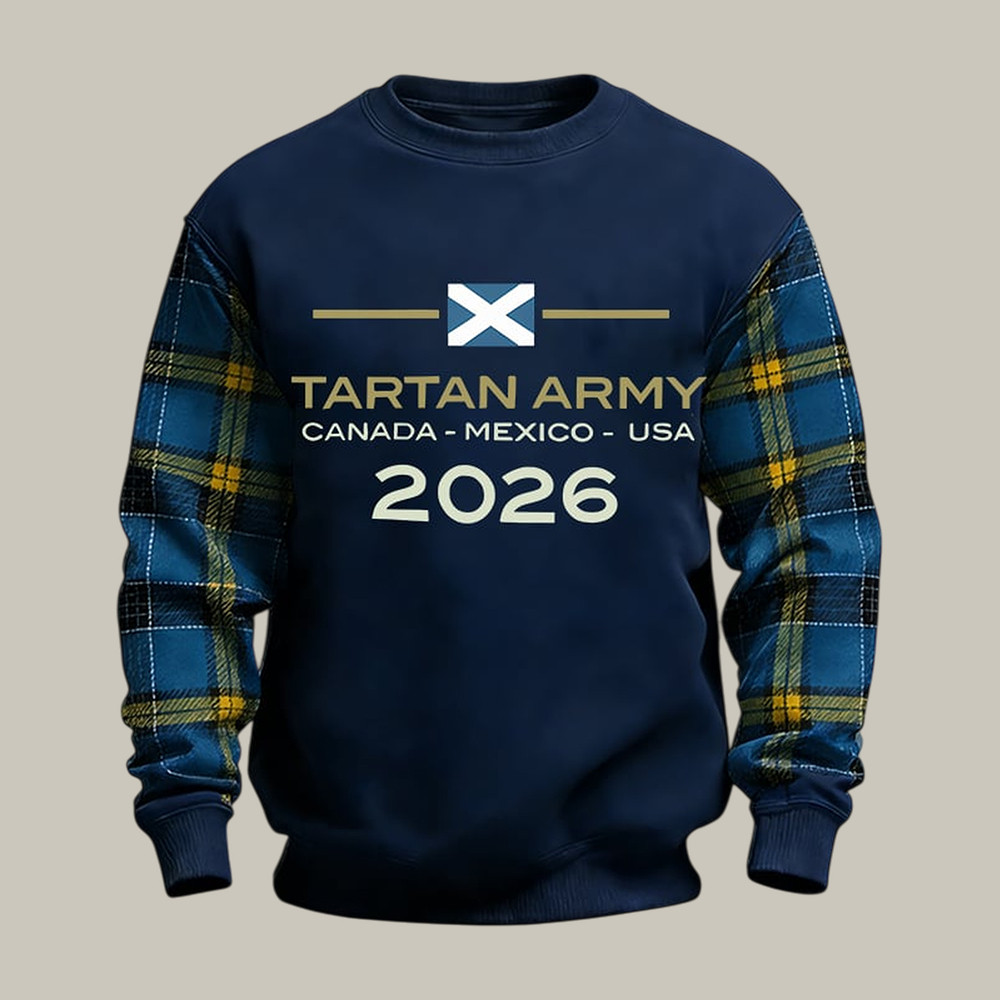 2026 FIFA World Cup Scotland Tartan Army Long Sleeve Shirt 2026 FIFA World Cup Apparel Gift