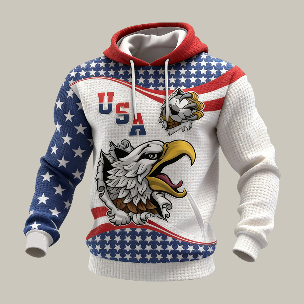 2026 FIFA World Cup USA Patriotic Eagle Hoodie Soccer Apparel Present For Soccer Lovers