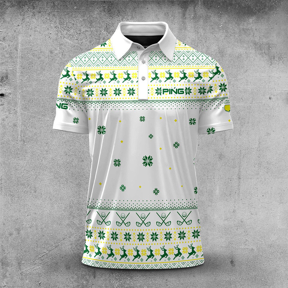 2026 Master Tournament Christmas Ugly Pattern Golf Polo Shirt 2026 PGA Champs Clothes