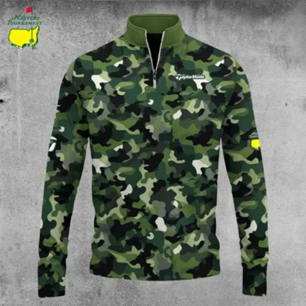 2026 Masters Tournament Camo Quarter Zip Sweatshirt Golf Apparel Masters Tournament Gear