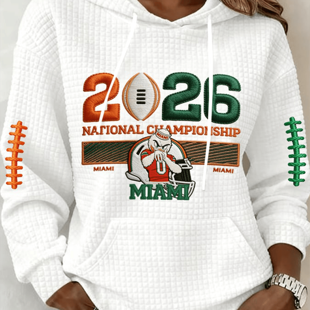 2026 National Champion Miami Hoodie Miami Hurricanes Apparel Gift Ideas For Wife