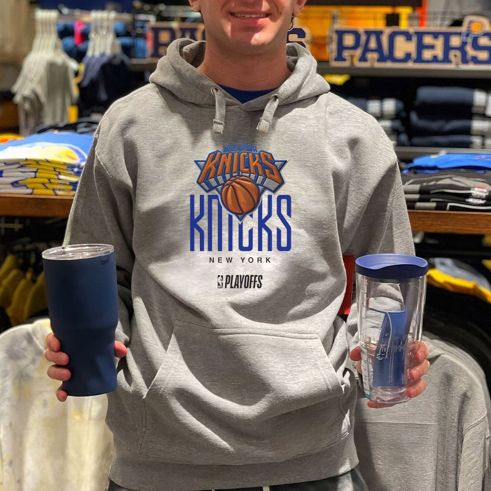 2026 NBA Playoff New York Knicks Logo Hoodie New York Knicks Playoffs 2026 Merch Apparel