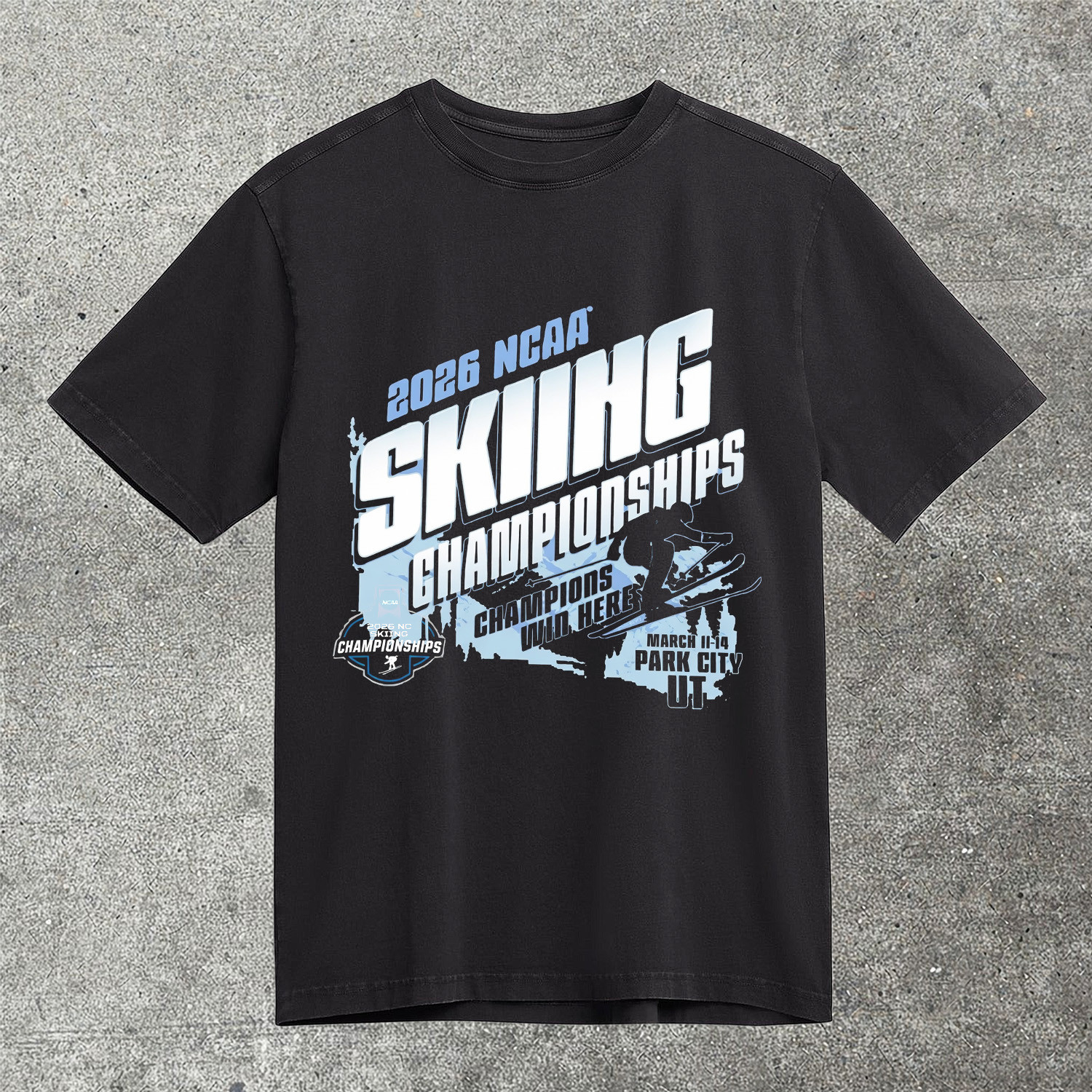 2026 NCAA Skiing Championships T-Shirt Park City Utah Champions Win Here Ski Fan Gear Best Gift Fans