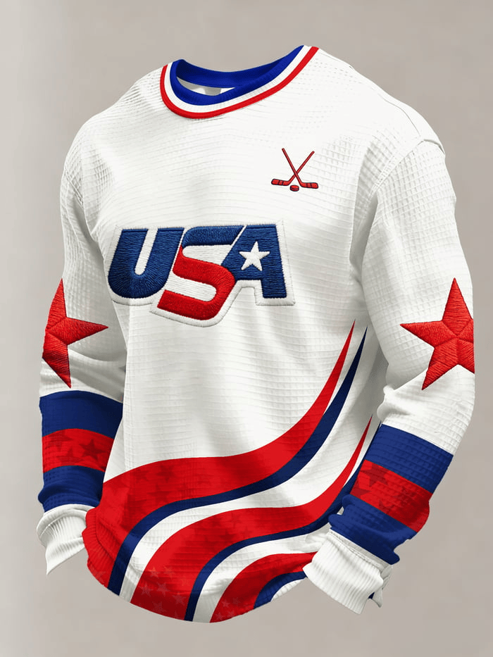2026 USA Ice Hockey Olympic Club Long Sleeve Shirt Game Day Apparel Gifts For Hockey Lovers