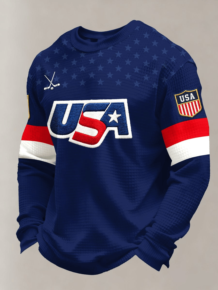2026 USA Ice Hockey Olympic Club Long Sleeve Shirt Game Day Merch Best Gifts For Hockey Fans