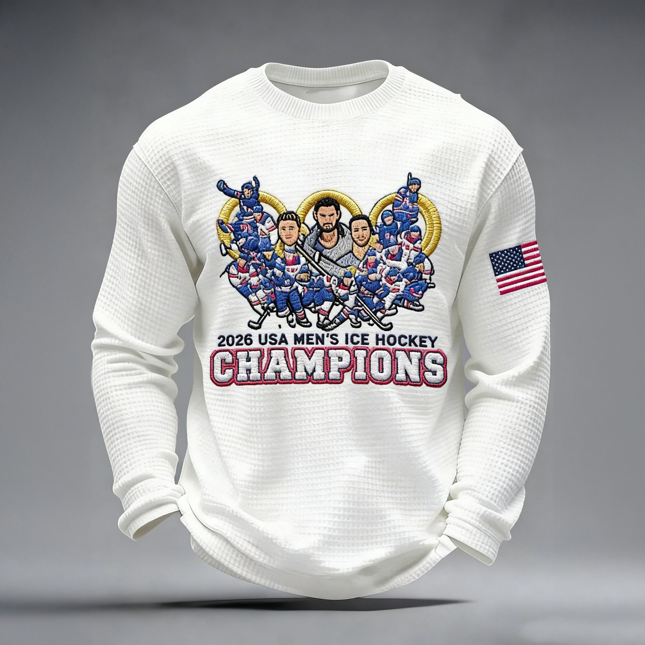 2026 USA Men's Ice Hockey Champions Long Sleeve Shirt USA Hockey Gold Merch Best Fan Gift