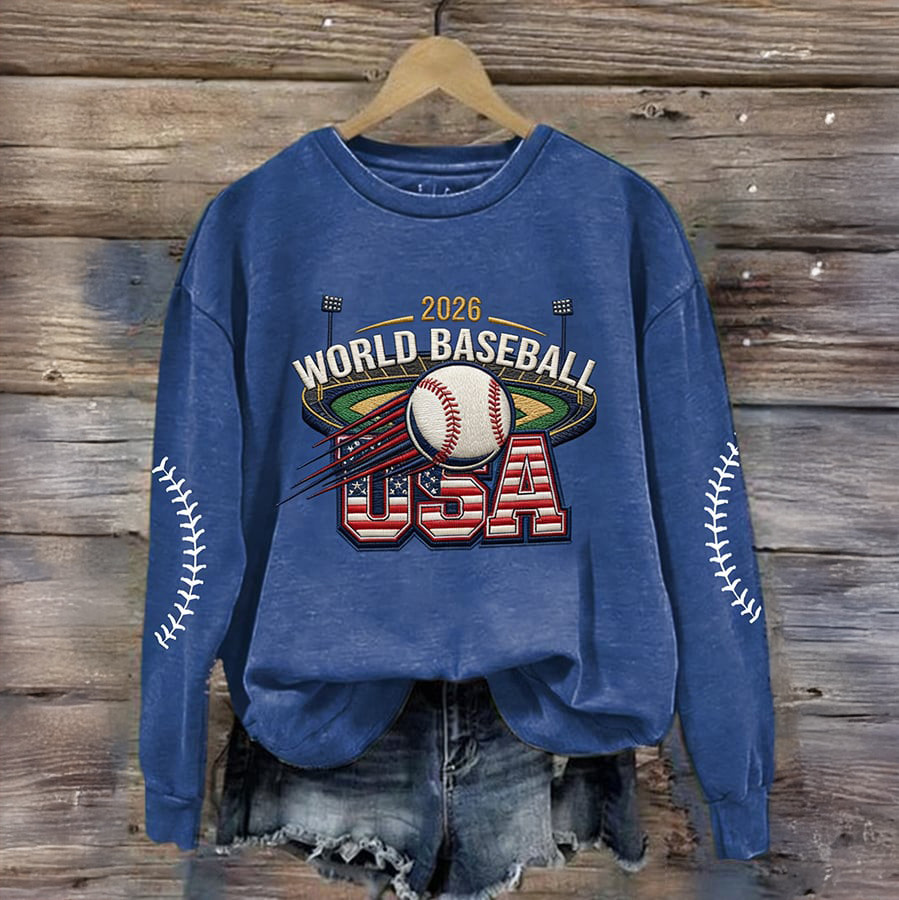 2026 World Baseball Champions Sweatshirt USA Baseball Clothing Cool Gift For Sport Fans