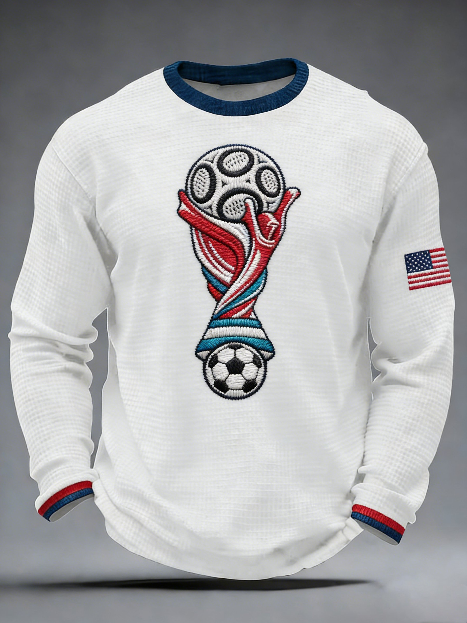 2026 World Soccer Fan Cup Long Sleeve T-Shirt USA Canada Mexico Sports Fan Shirt Game Day Gifts