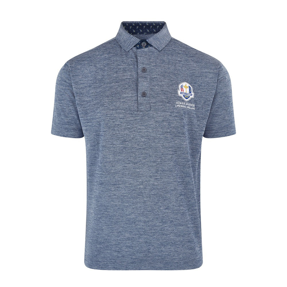 2027 Ryder Cup FootJoy Mens Navy Marl Polo Shirt Best Gifts For Golf Lovers
