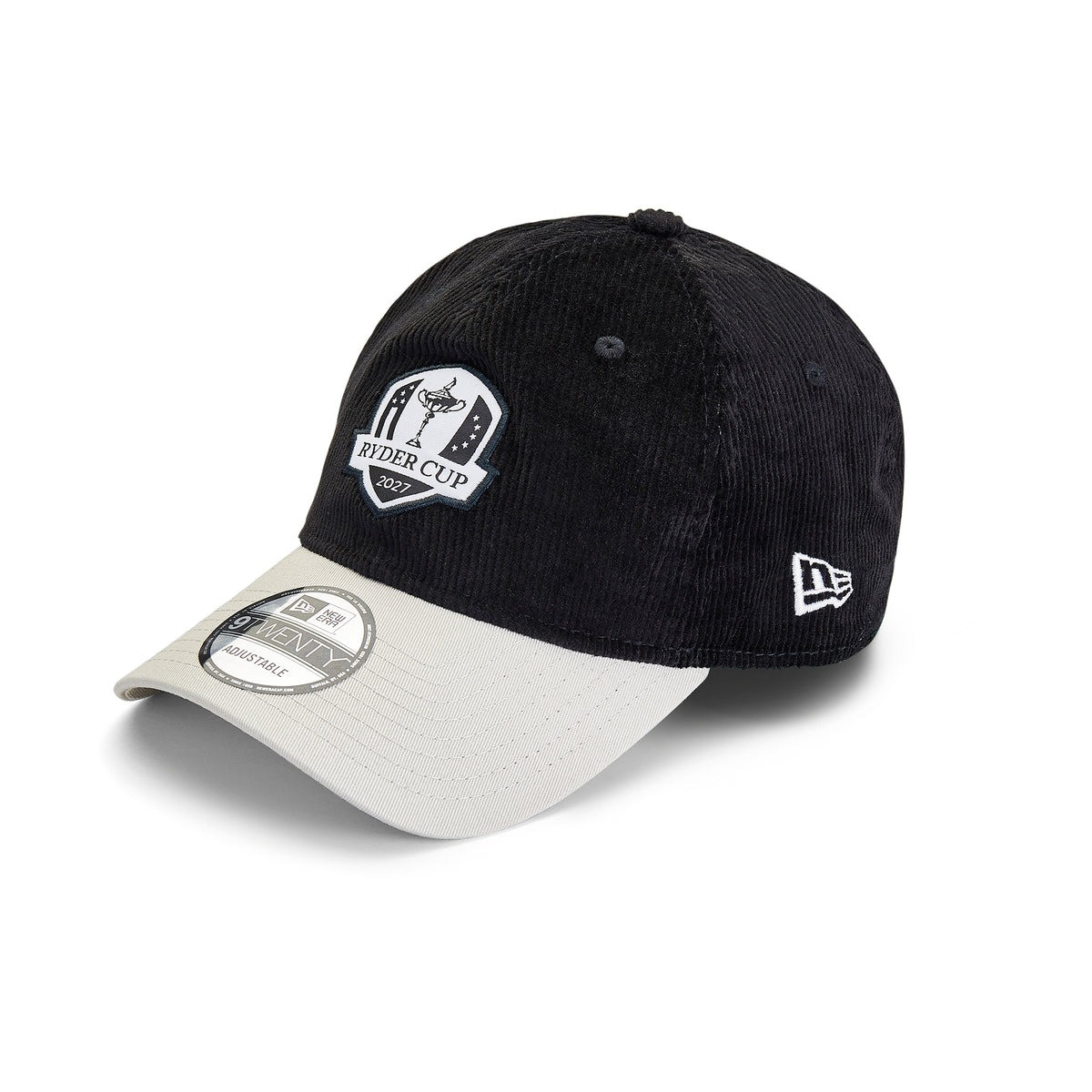 2027 Ryder Cup New Era Cream 9Twenty Black Cap Gifts For A Golfer Man