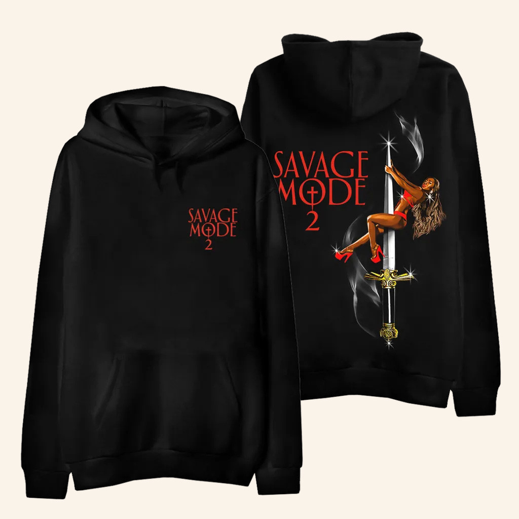 21 Savage Merch Savage Mode 2 Hoodie Cool Gifts For Rapper Fans