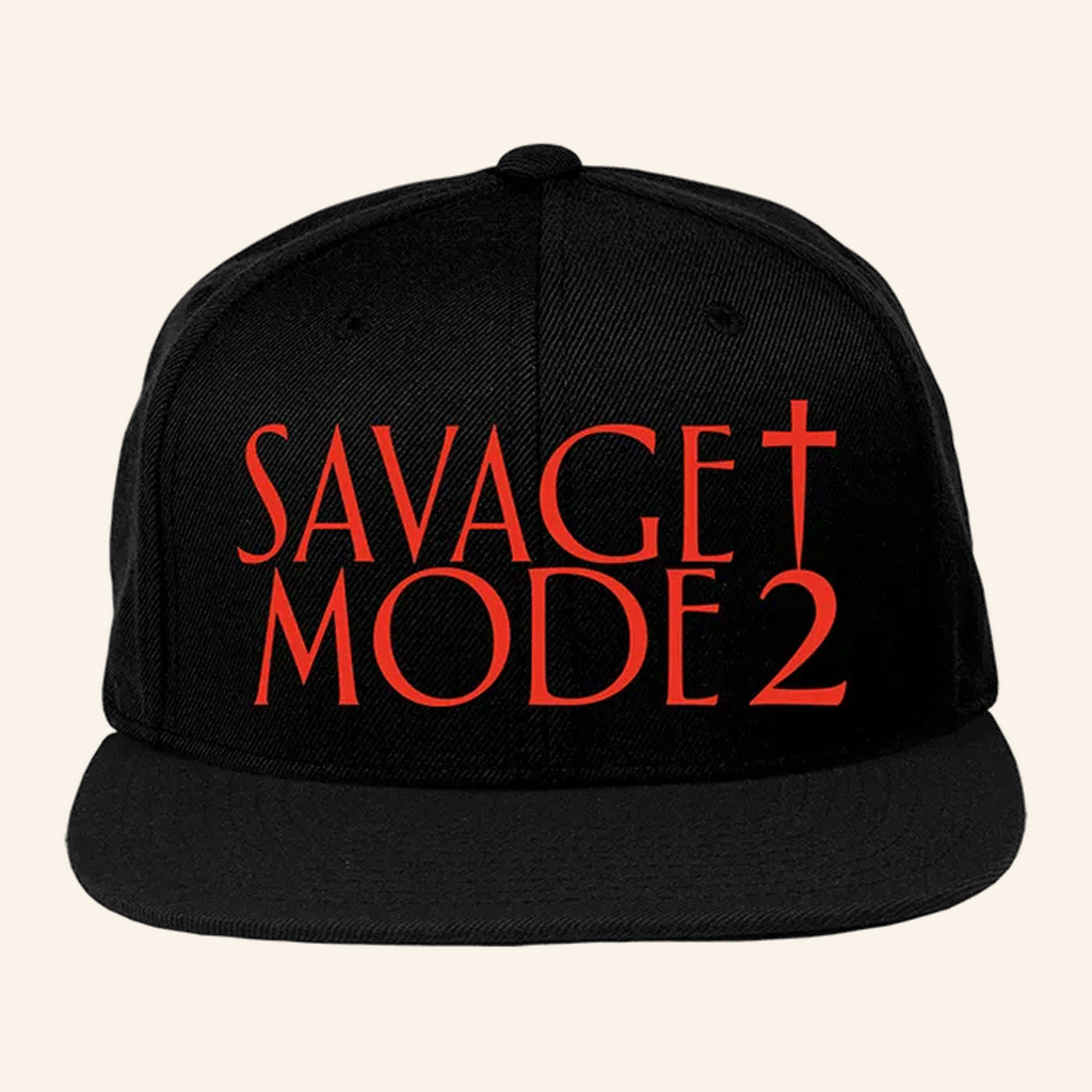 21 Savage Merch Savage Mode 2 Snapback Hat Embroidered Birthday Present For Him 21 Savage Merch Savage Mode 2 Snapback Hat Embroidered Birthday Present For Him
