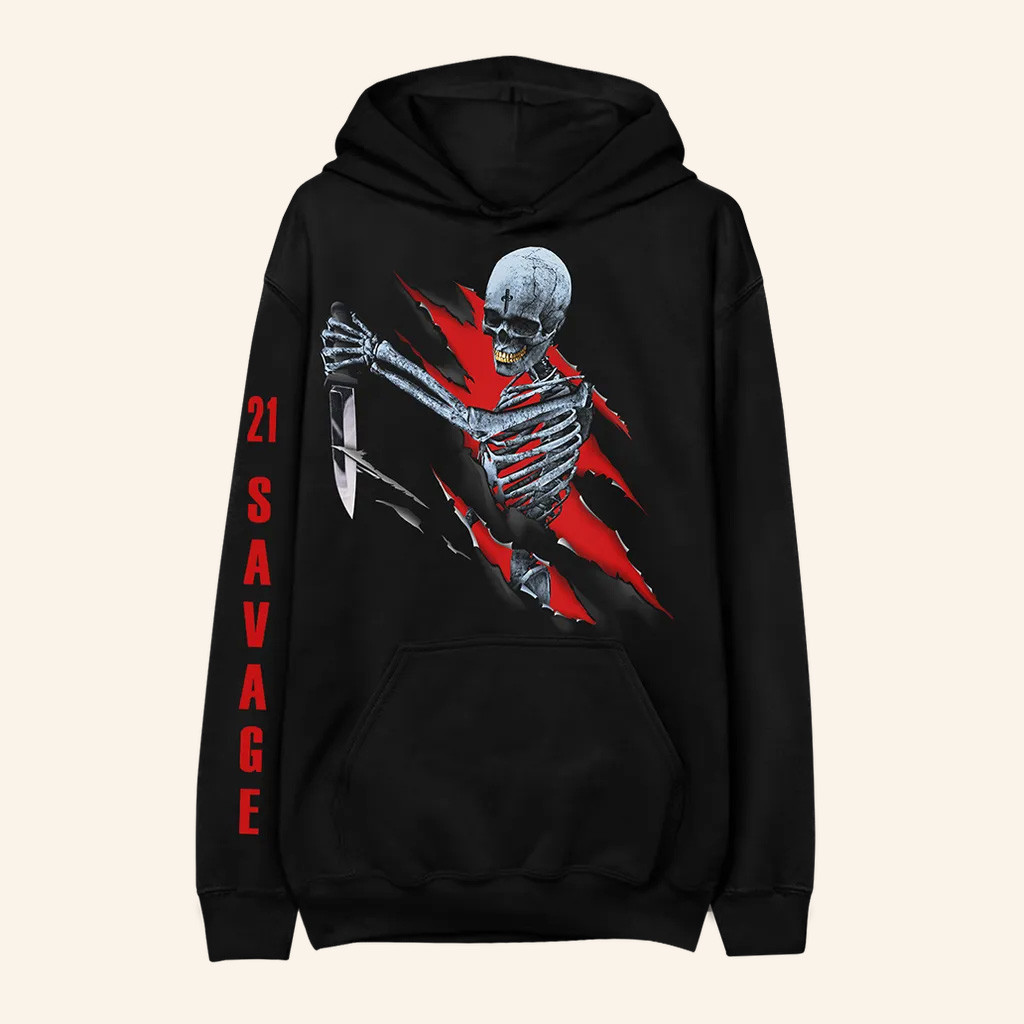 21 Savage Merch Slasher Hoodie Birthday Present For Husband