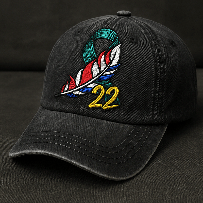 22 A Day Veteran Lives Matter Hat PTSD Awareness Baseball Cap Unique Tribute Gifts