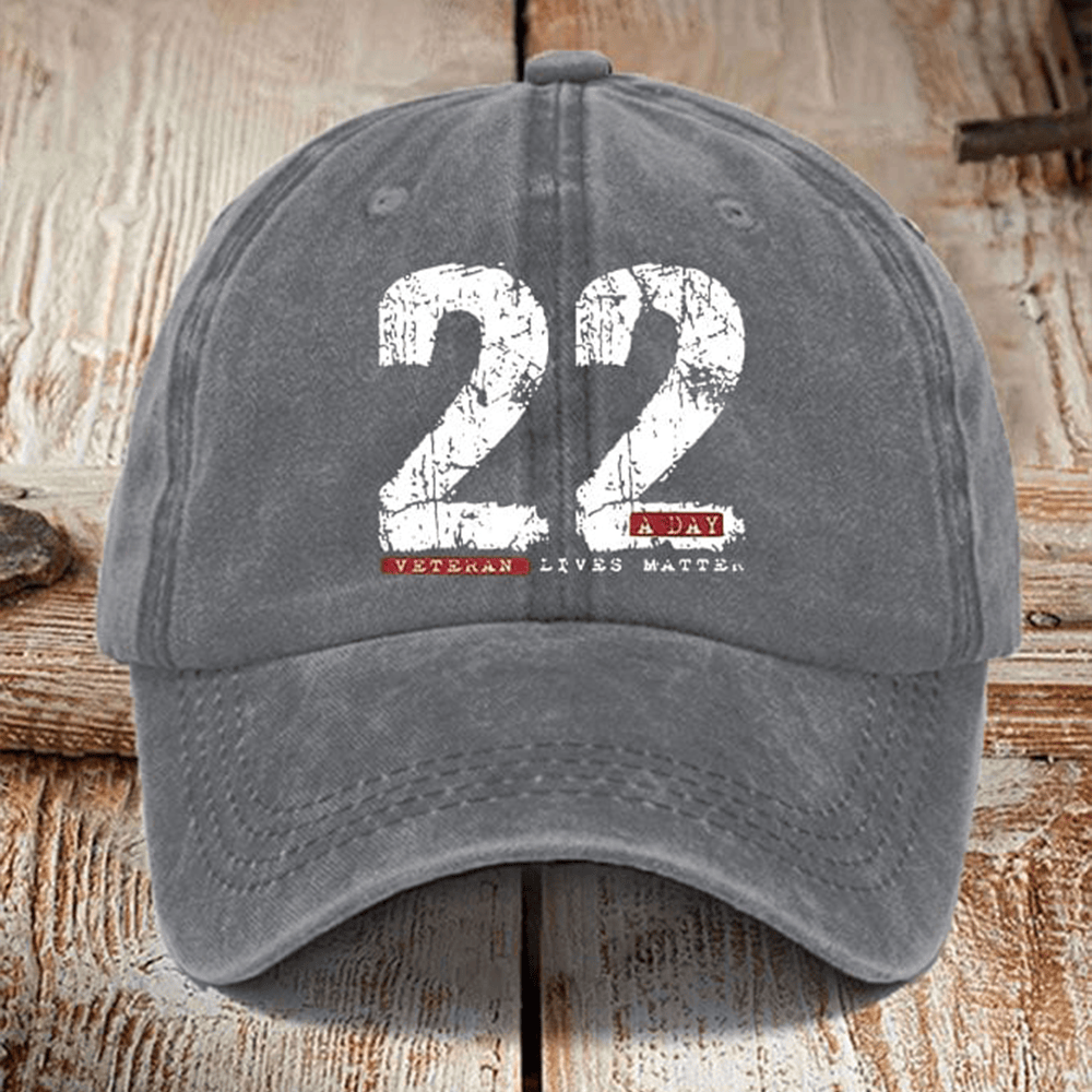 22 A Day Veteran Lives Matter Hat Suicide Awareness Baseball Cap Cool Gift For Him