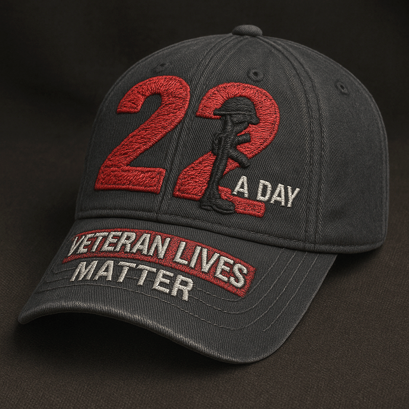 22 A Day Veteran Lives Matter Hat Suicide Awareness Cap Unique Veteran Gifts