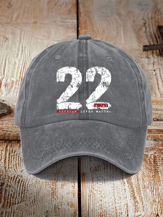 22 A Day Veteran Lives Matter Hat Suicide Awareness Cap Xmas Gifts For Veterans
