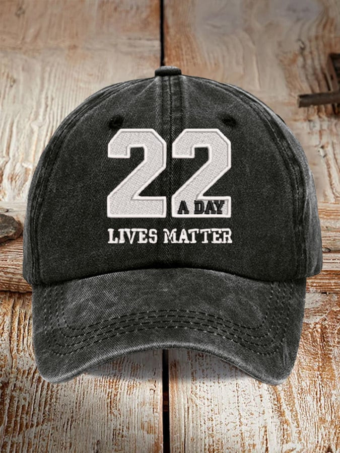 22 Days Lives Matter Veterans Hat Suicide Awareness Cap Gifts For Patriots