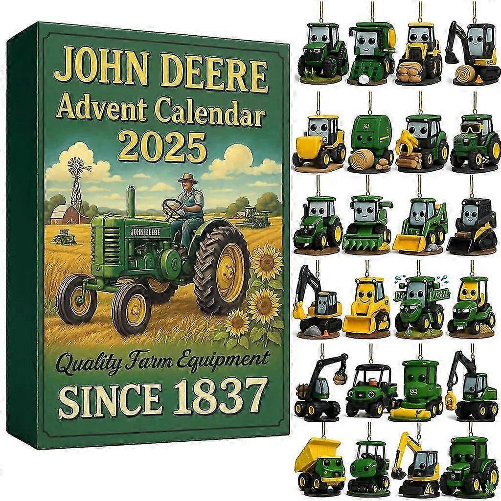 24-Day John Deere Advent Calendar 2025 Tractor Blind Box Tractor Farmers Christmas Gifts