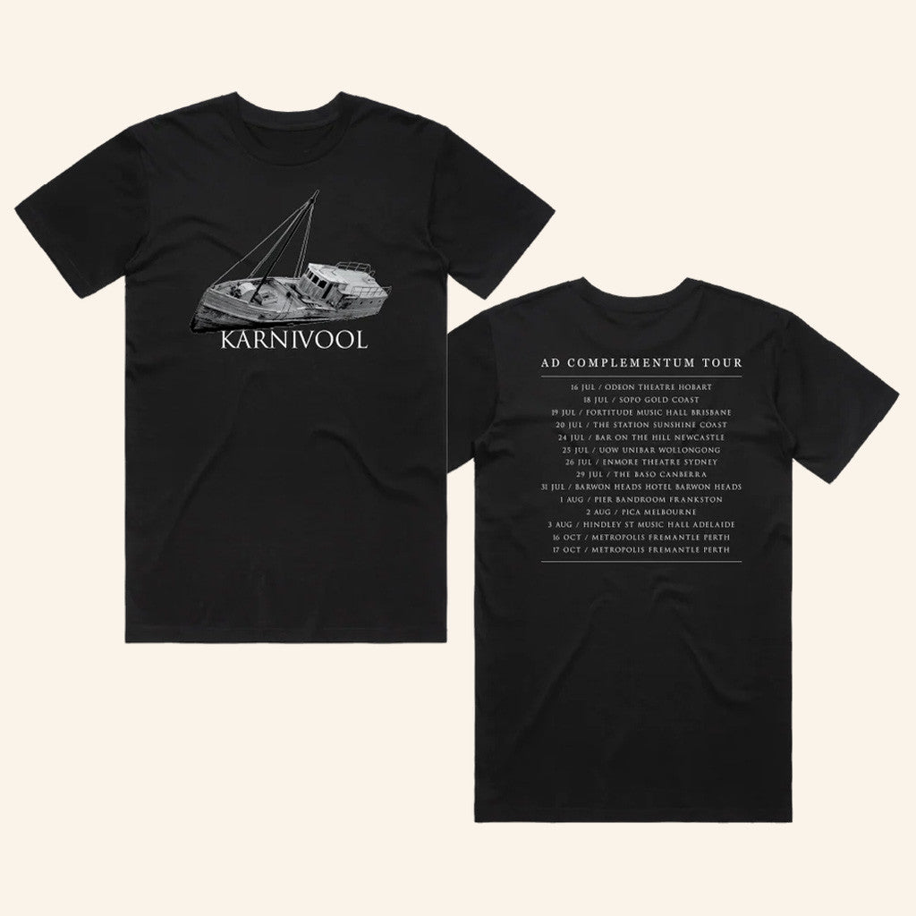 24 Hundred Merch Karnivool Ad Complementum Tour T-Shirt Black Gifts For Fans