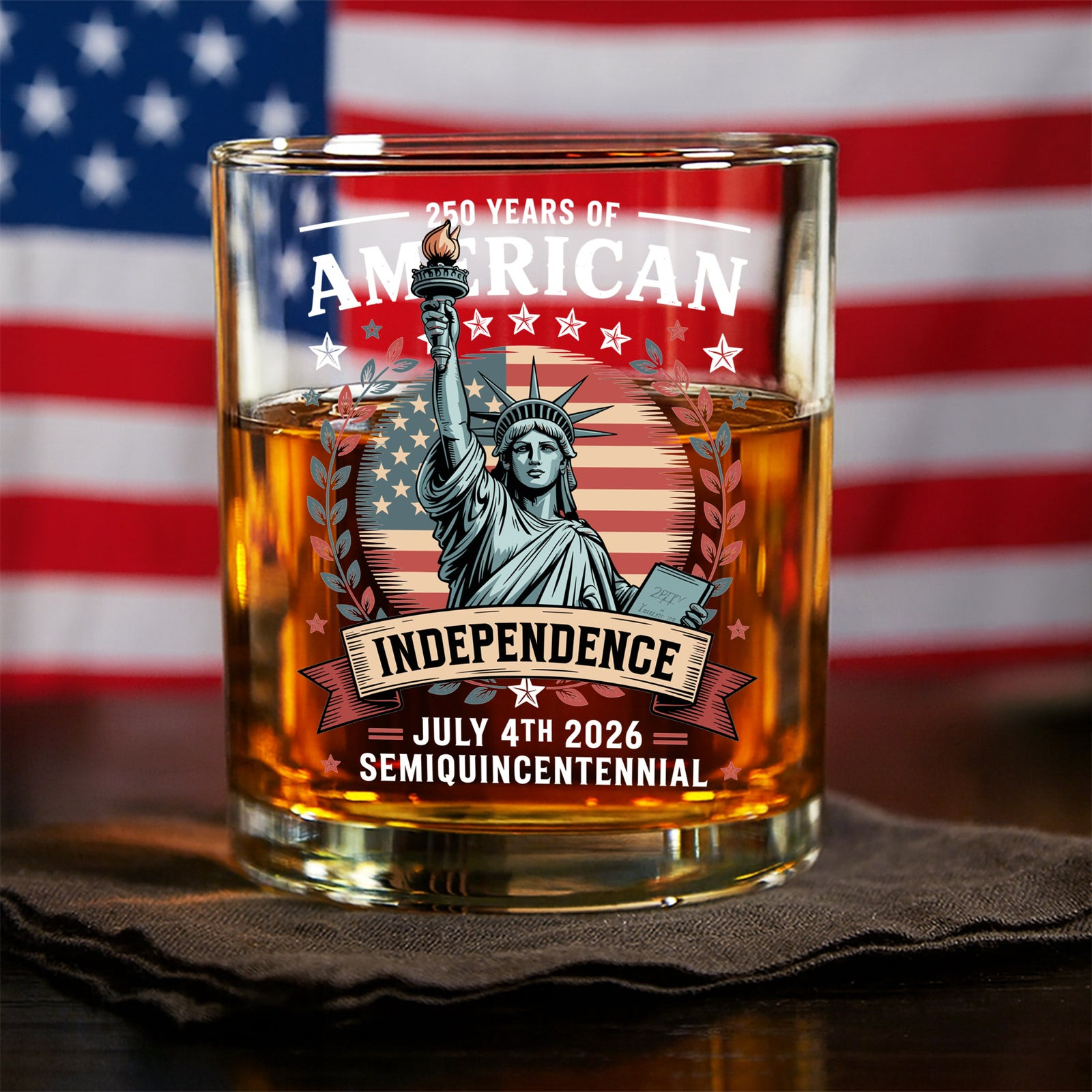 250 Year Of American Independence Patriotic Whiskey Glass America 250 Merchandise Patriotic Gifts For Him