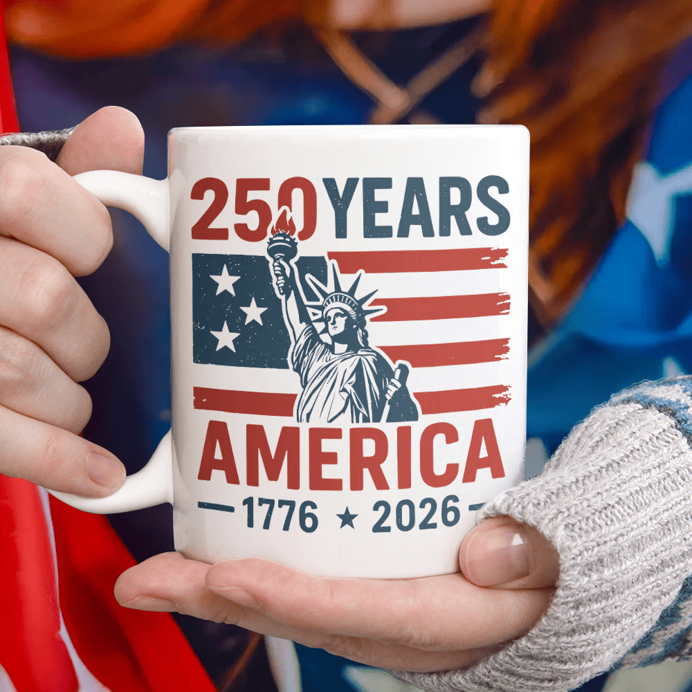 250 Years America 1776 2026 White Mug America's 250Th Birthday Cup