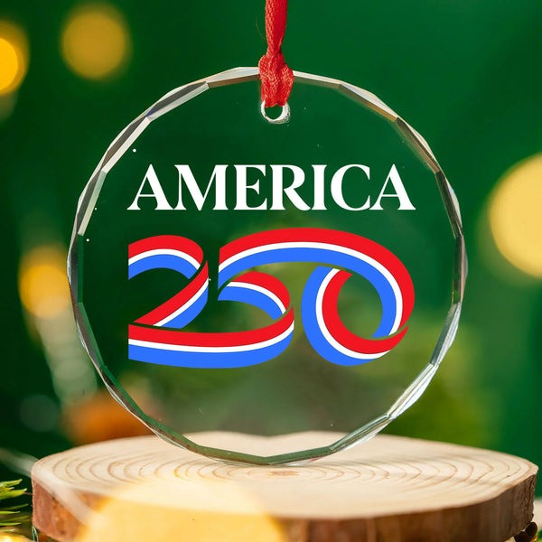 250 Years America Anniversary Glass Ornament Patriotic Christmas Decor Presents For Him