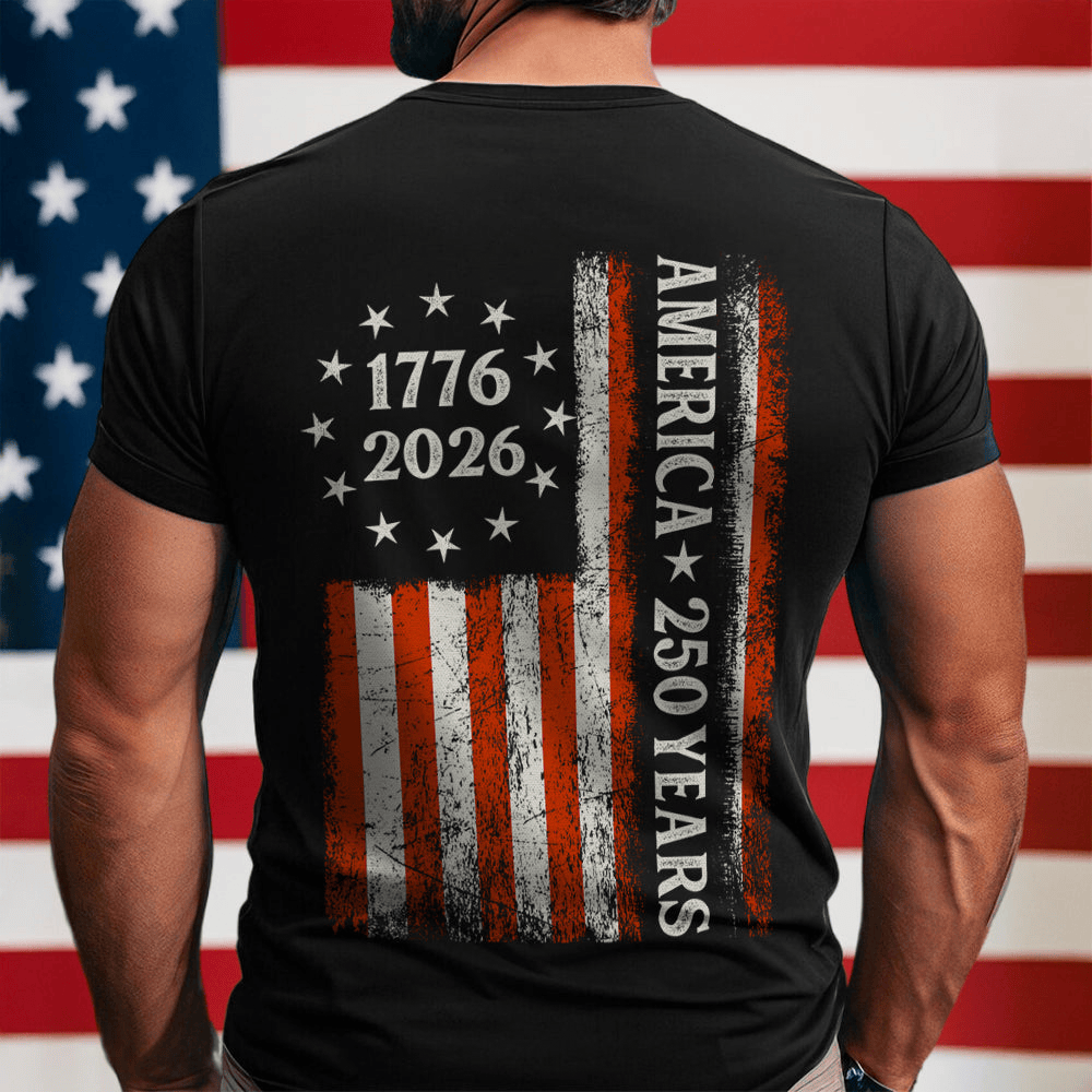 250 Years America Flag 250th Birthday 1776 2026 T-Shirt We The People Shirt Gift For Him