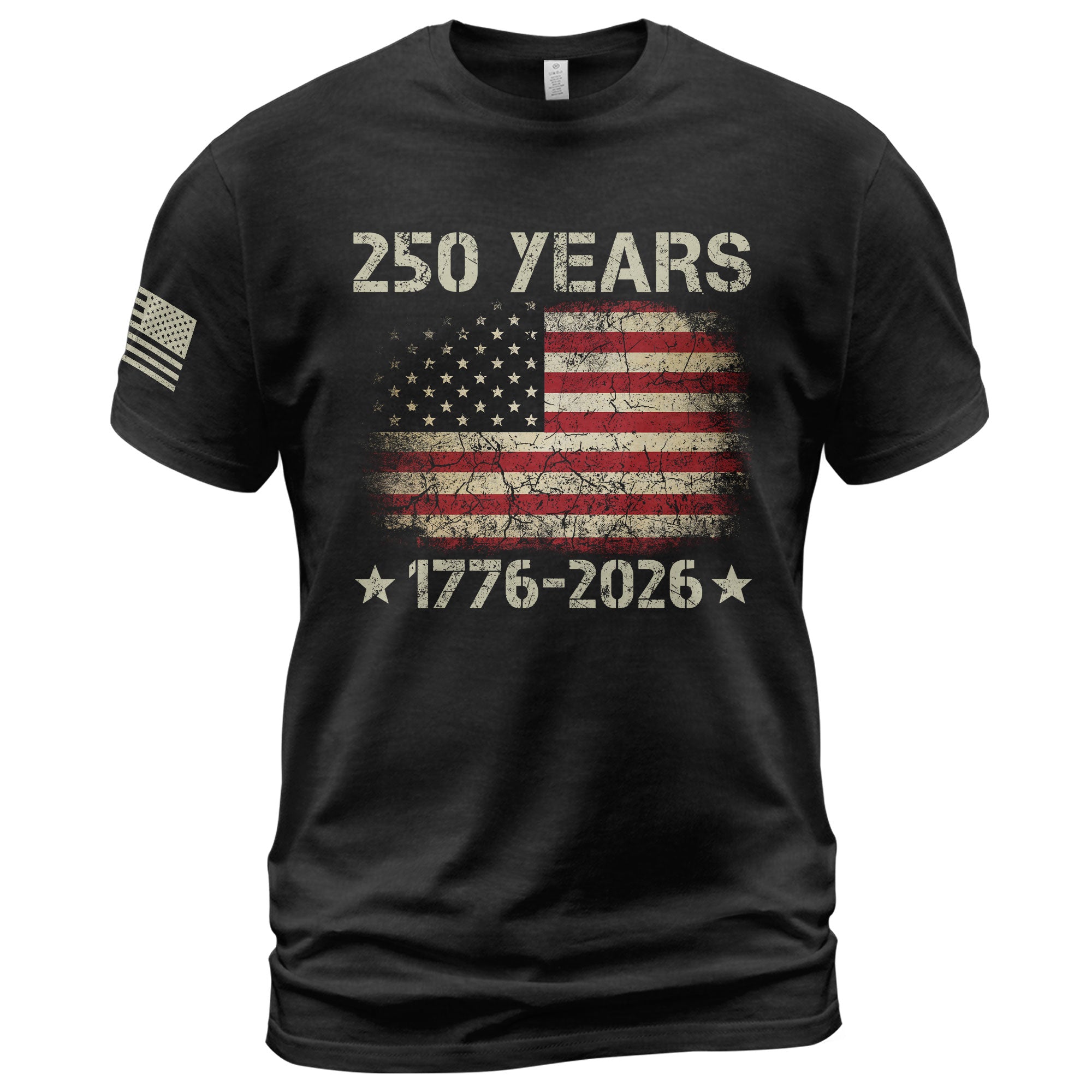 250 Years American Independence T-Shirt 1776 2026 Vintage USA Flag Patriotic Gift